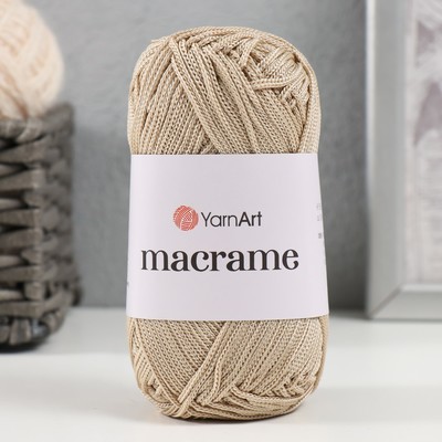 Пряжа "Macrame Макраме" 100% полиэстер 130м/90гр (166 св.бежевый)