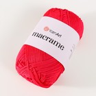Пряжа "Macrame Макраме" 100% полиэстер 130м/90гр (163 красный) - фото 9505951