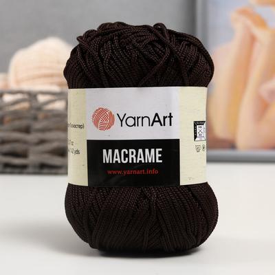 Пряжа "Macrame Макраме" 100% полиэстер 130м/90гр (157 шоколад)
