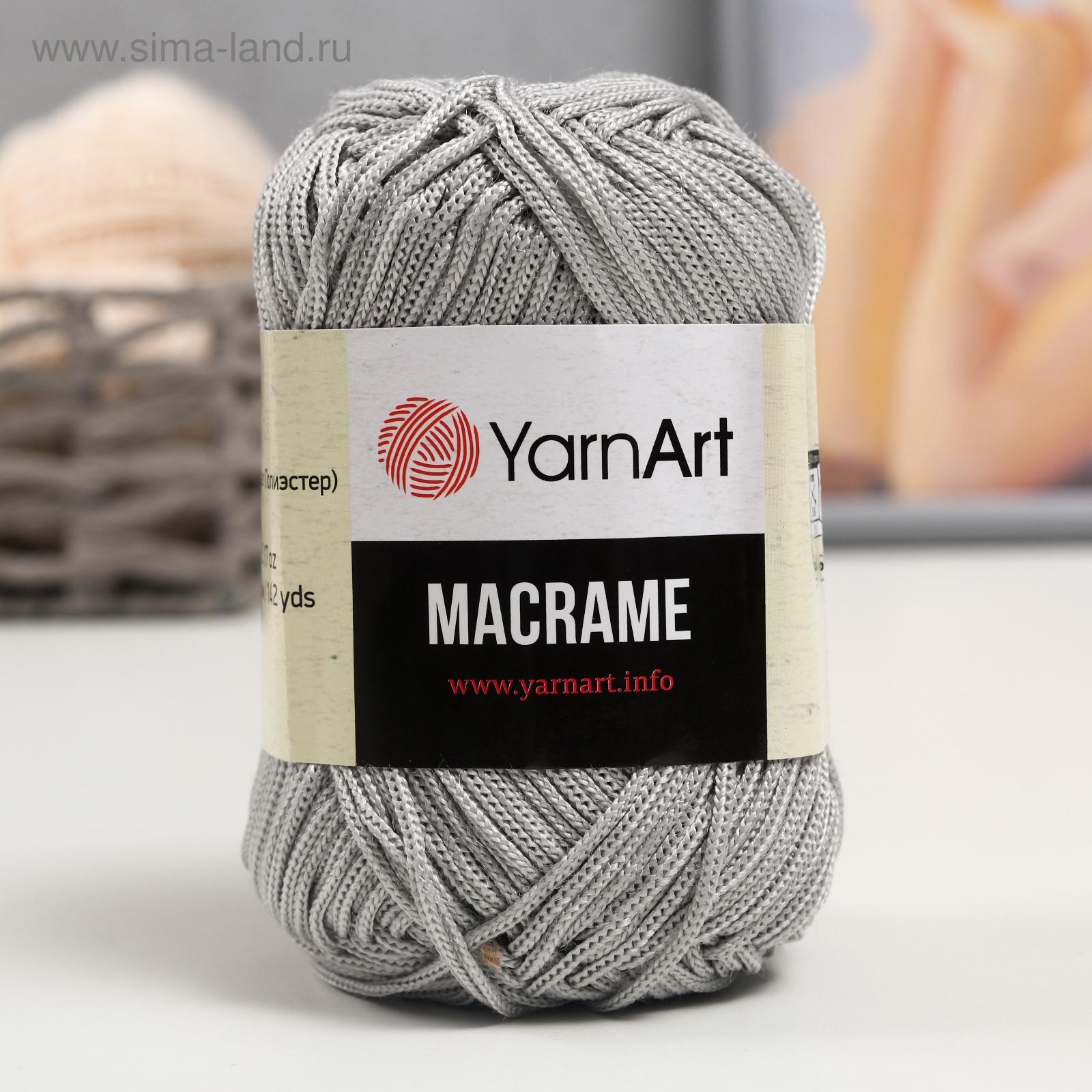 Пряжа "Macrame Макраме" 100% полиэстер 130м/90гр (149 св.серый ...