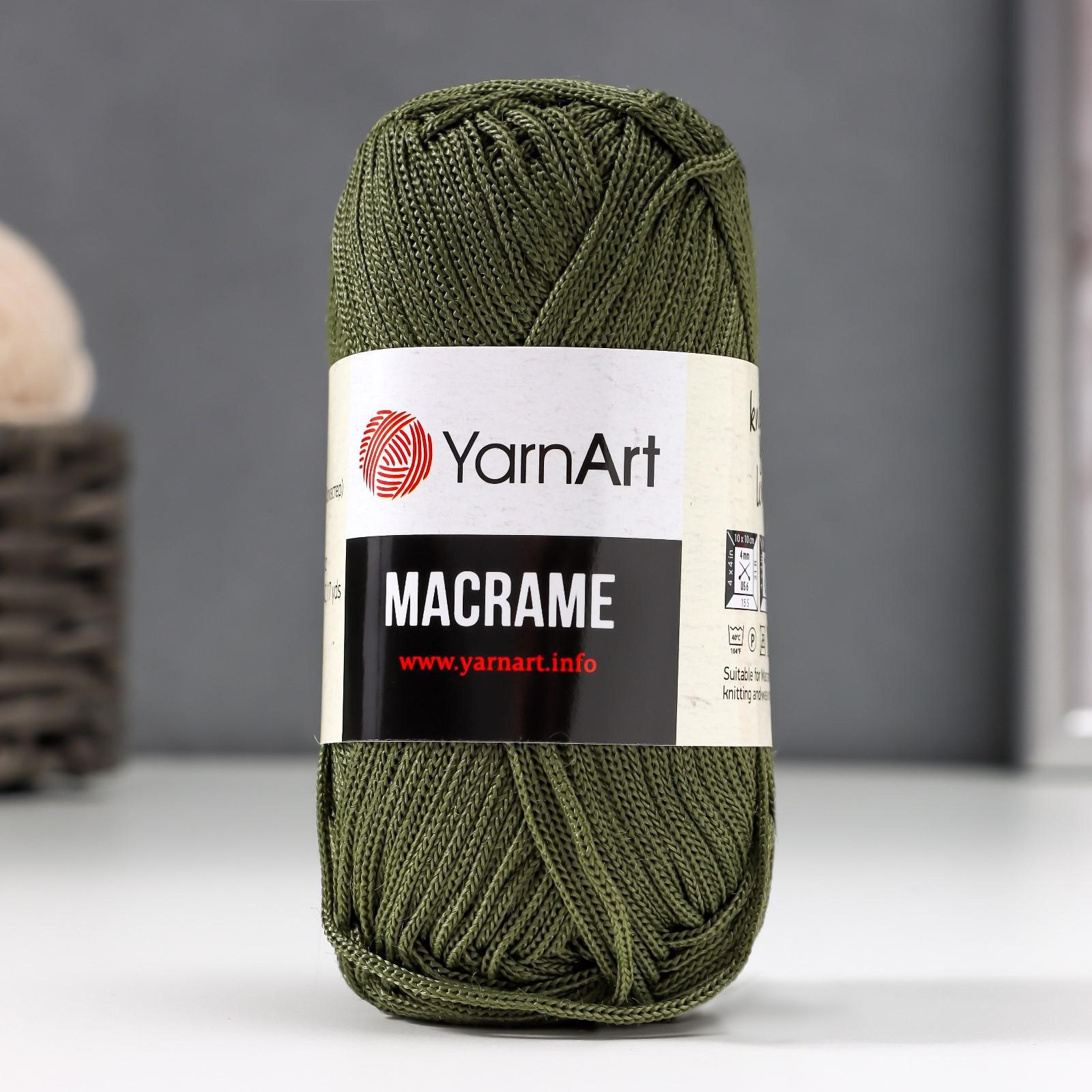 Пряжа "Macrame Макраме" 100% полиэстер 130м/90гр (164 болотный ...
