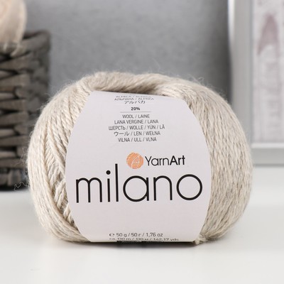 Пряжа "Milano"  8%альпака, 20%шерсть, 8%вискоза, 64%акрил 130м/50гр (870)