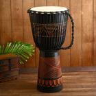 УЦЕНКА Сувенирный музыкальный инструмент барабан джембе «Тёмный», 60×25×25 см, МИКС 5666164
