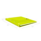 Тетрадь на кольцах А4, 80 листов в клетку ErichKrause «Neon», пластиковая обложка на кнопке, блок офсет, белизна 100%, МИКС - Фото 8