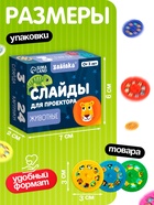 Слайды для проектора ZABIAKA «Зверята», набор, 3 слайда, 24 картинки - Фото 3