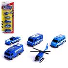 Набор машинок детских «Полиция», 5 штук - Фото 1