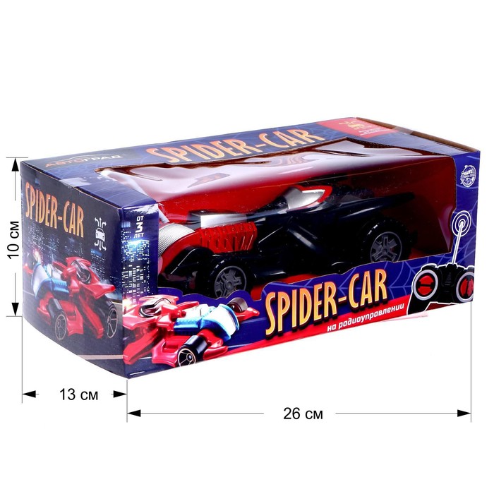 Машина радиоуправляемая Spider-Car, работает от батареек, МИКС - фото 1905724144