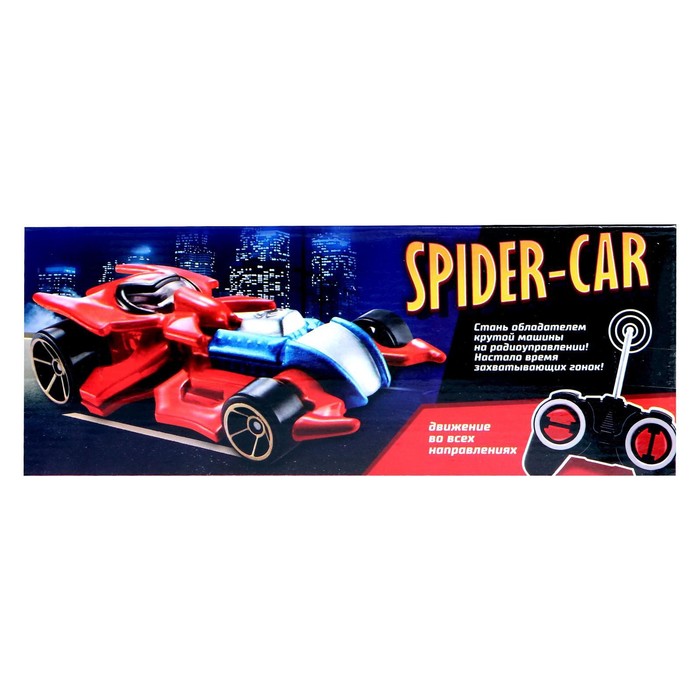 Машина радиоуправляемая Spider-Car, работает от батареек, МИКС - фото 1905724145