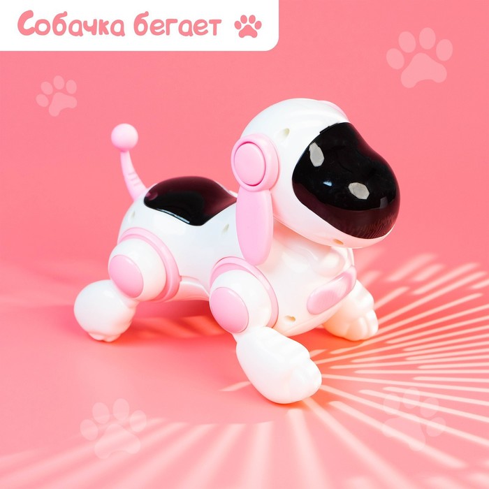 Собачка-робот «Умная Лотти», ходит, поёт, работает от батареек, цвет розовый - фото 1905724175