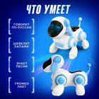 Собачка-робот «Умный Тобби», ходит, поёт, работает от батареек, цвет голубой - фото 3715759
