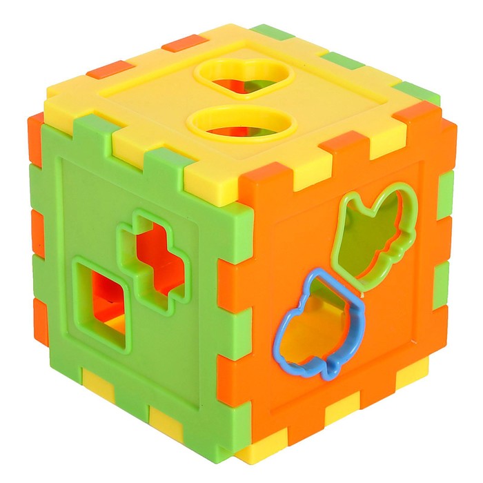 Развивающая игрушка-сортер «Куб» со счётами - фото 1897974709