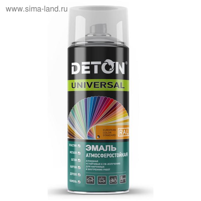 Эмаль алкидная DETON UNIVERSAL желтая   RAL 1028 аэрозоль 520мл - Фото 1