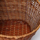 Плетёная корзина для пикника, 42×28×27 см, ручка h=46 см, с крышкой - Фото 4