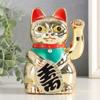 Сувенир кот пластик "Манэки-нэко" h=14,5 см - фото 9542363