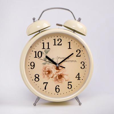 Часы - будильник настольные "Beautiful", с подвесом, дискретный ход, d-20 см, 32 х 23 см, 2АА
