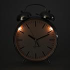Часы - будильник настольные "Классика", с подвесом, дискретный ход, d-20 см, 32 х 23 см, 2АА - фото 8227419