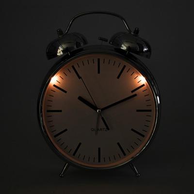 Часы - будильник настольные «Классика», на подвесе, дискретный ход, d=20 см, 32×23 см, от батареек 2хАА