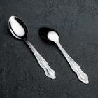 Ложка чайная «Славяна», h=14.5 см, толщина 1.2 мм, цвет серебряный - Фото 1