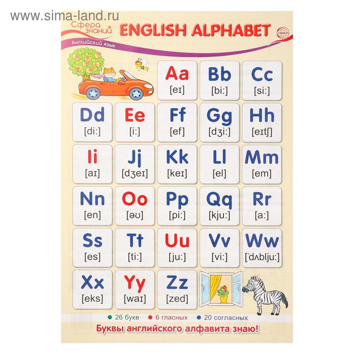 Плакат "English Alphabet" А3 - Фото 1