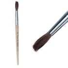 Кисть для рисования, пони, № 12, круглая, деревянная ручка, международный размер - Фото 7