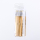 Кисть для рисования, коза, № 2, круглая, деревянная ручка, международный размер - фото 120037050