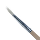 Кисть для рисования, коза, № 3, круглая, деревянная ручка, международный размер - фото 120037051