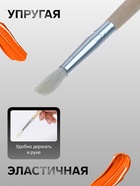 Кисть для рисования, коза, № 8, круглая, деревянная ручка, международный размер - Фото 2