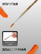 Кисть для рисования, нейлон, № 5, круглая, деревянная ручка, международный размер (комплект 10 шт) - фото 64510037