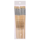 Кисть для рисования, щетина, № 6, плоская, деревянная ручка, международный размер 670027