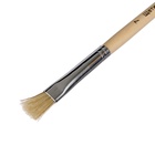 Кисть для рисования, щетина, № 7, плоская, деревянная ручка, международный размер - фото 120037102