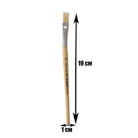 Кисть щетина № 12, плоская (комплект 10 шт)