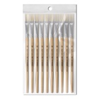 Кисть для рисования, щетина, № 12, плоская, деревянная ручка, международный размер - фото 120037108