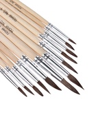 Набор кистей для рисования, пони, 12 штук: № 1, 2, 3, 4, 5, 6, 7, 8, 9, 10, 11, 12, круглые, деревянная ручка, международный размер - Фото 9