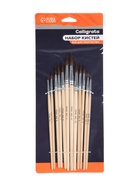 Набор кистей для рисования, пони, 12 штук: № 1, 2, 3, 4, 5, 6, 7, 8, 9, 10, 11, 12, круглые, деревянная ручка, международный размер - Фото 10