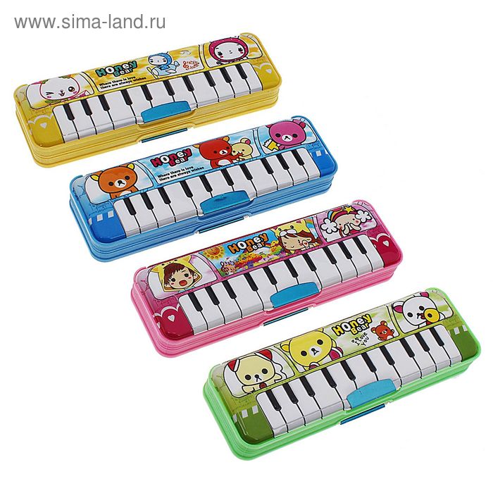 Пенал пластиковый «Клавиши на магните», МИКС - Фото 1