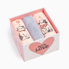 Салфетки махровые «Этель. Котики» 30×30 см - 3 шт., хлопок 100% - Фото 9