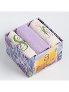 Набор полотенец «8 Марта» 30×30 см-3 шт., 100% хлопок 340 г/м² - Фото 7