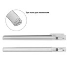 Ручка шариковая с колпачком Лого корпус Треугольный прозрачный, стержень синий - Фото 1