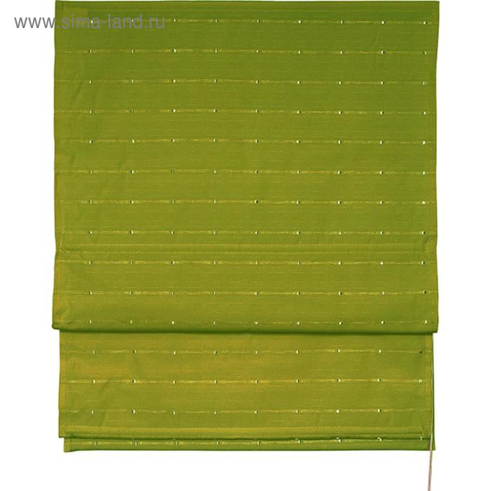 Римская штора «Терра», размер 80х160 см, цвет зелёный - Фото 1