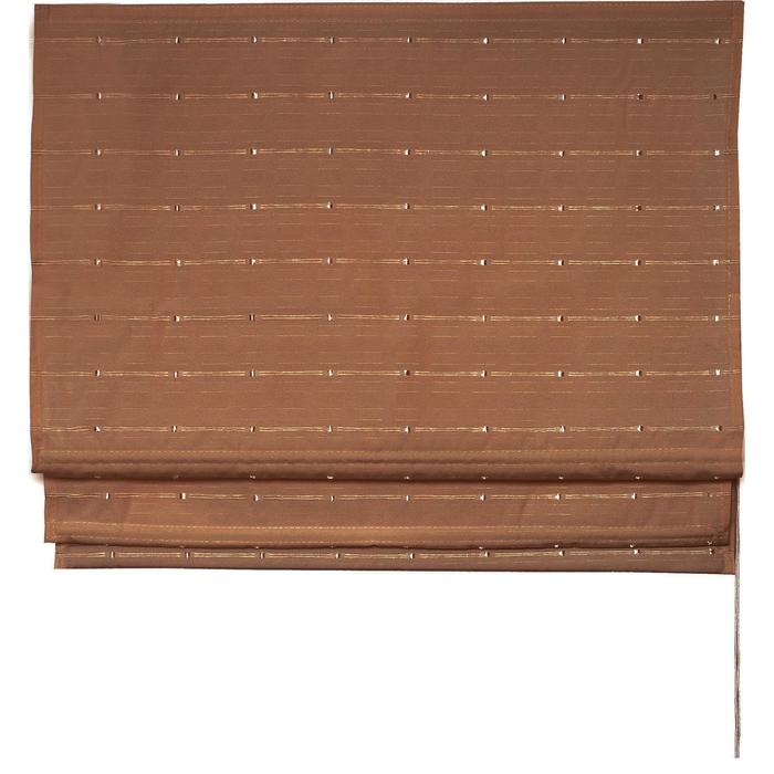 Римская штора «Терра», размер 80х160 см, цвет коричневый - фото 1908632242