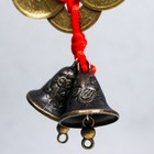 колокольчики и 6 монет d=2 см на подвеске с узлом счастья - Фото 3