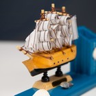 Набор настольный "Корабль" с карандашницей 15*5*11см, микс - Фото 5