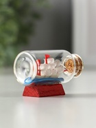 Корабль в бутылке «Тимур», фигурка, 6×2.5×3.5 см - Фото 4