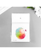 Переводная тату на тело цветная «Радужный ёжик с бабочкой», 6?6 см (комплект 10 шт) - фото 43707111