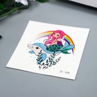 Татуировка на тело цветная "Русалка и дельфин" 6х6 см - Фото 2