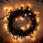 Гирлянда "Нить" 3.5 м , IP20, тёмная нить, 50 ламп, свечение тёплое белое, 8 режимов, 220 В - Фото 1