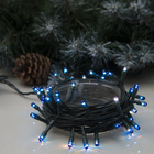 Гирлянда "Нить" 3.5 м, 50 ламп, 220V, 8 режимов, нить тёмная, свечение синее - Фото 1