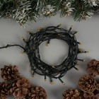 Гирлянда "Нить", 3.5 м, 50 ламп, 220V, 8 режимов, нить тёмная, свечение жёлтое - Фото 2