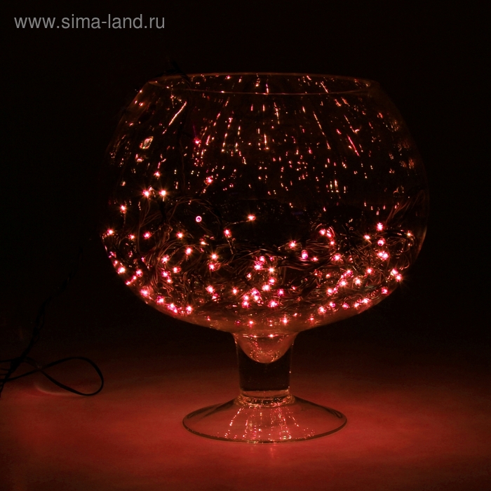 НИТЬ, 5.5 м, Н.Т. 140 ламп, 220V, контр. 8 режимов, КРАСНЫЙ - Фото 1