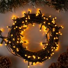 Гирлянда "Нить" 7 м , IP20, тёмная нить, 180 ламп, свечение жёлтое, 8 режимов, 220 В - Фото 1